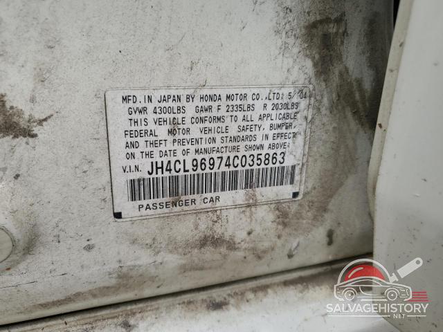 JH4CL96974C035863 2004 ACURA TSX photo no. 12