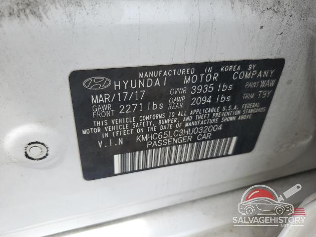 KMHC65LC3HU032004 2017 HYUNDAI IONIQ photo no. 12