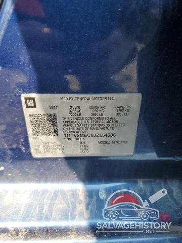 1GTV2MEC6JZ154686 2018 GMC SIERRA photo no. 12