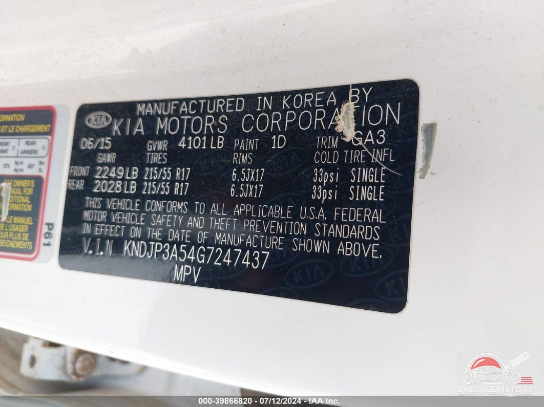 KNDJP3A54G7247437 2016 KIA SOUL photo no. 9