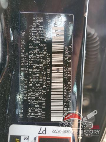4T1BF1FK6GU575837 2016 TOYOTA CAMRY photo no. 12