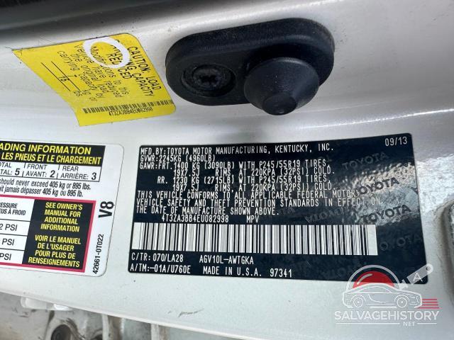 4T3ZA3BB4EU082998 2014 TOYOTA VENZA photo no. 10
