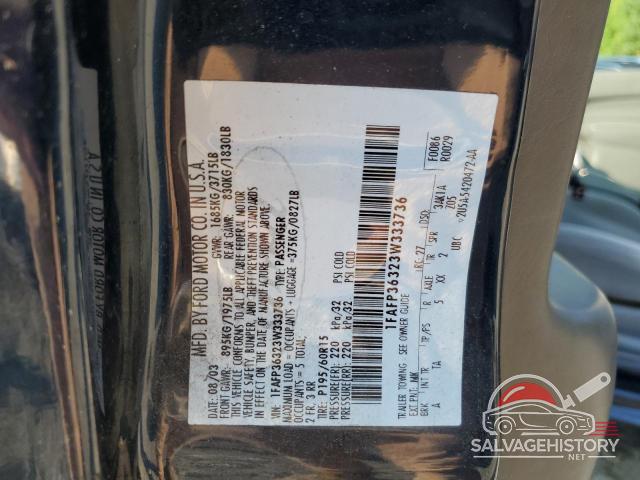 1FAFP36323W333736 2003 FORD FOCUS photo no. 12