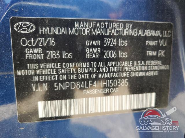 5NPD84LF4HH150385 2017 HYUNDAI ELANTRA photo no. 12