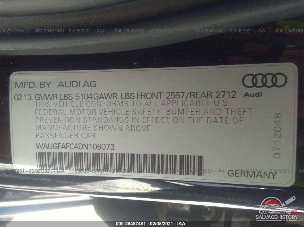 WAUGFAFC4DN106073 2013 AUDI A6 photo no. 9