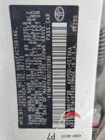 4T1BF1FK8DU709386 2013 TOYOTA CAMRY photo no. 12