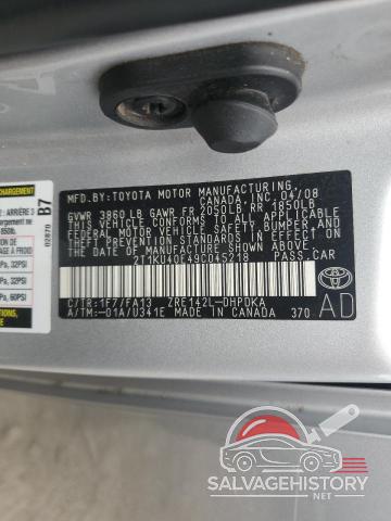 2T1KU40E49C045218 2009 TOYOTA COROLLA photo no. 13