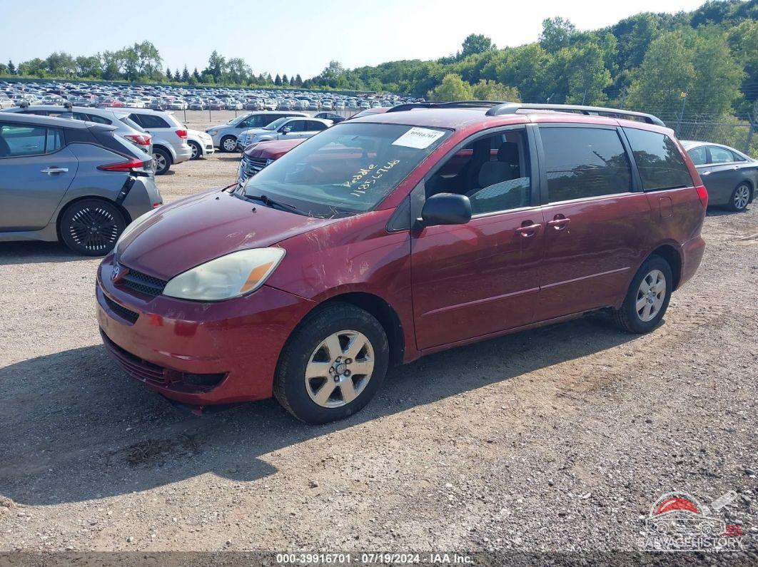 5TDZA23C64S143804 2004 TOYOTA SIENNA photo no. 2