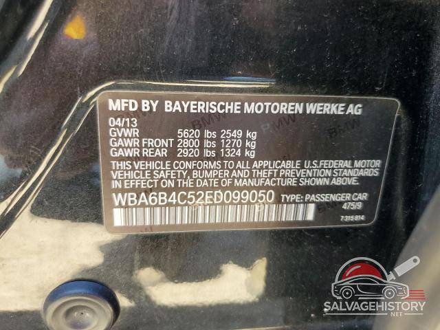WBA6B4C52ED099050 2014 BMW 6 SERIES photo no. 12