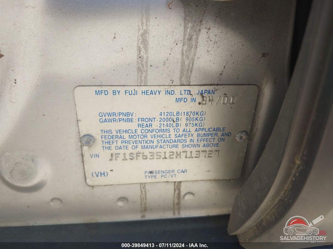 JF1SF63512H713727 2002 SUBARU FORESTER photo no. 9
