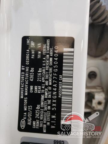 5XXGN4A77FG504040 2015 KIA OPTIMA photo no. 13