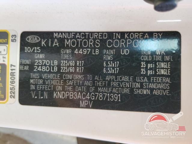 KNDPB3AC4G7871391 2016 KIA SPORTAGE photo no. 12