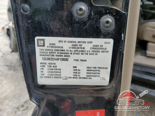 1GCHK23144F139502 2004 CHEVROLET ALL Models photo no. 12
