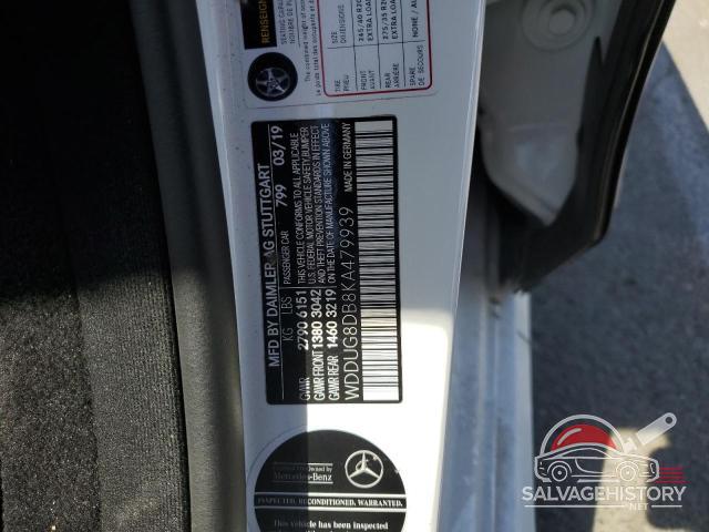 WDDUG8DB8KA479939 2019 MERCEDES-BENZ S-CLASS photo no. 12