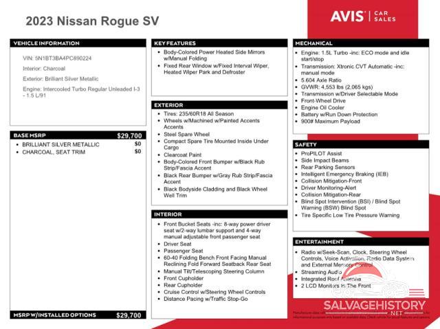 5N1BT3BA4PC890224 2023 NISSAN ROGUE photo no. 13