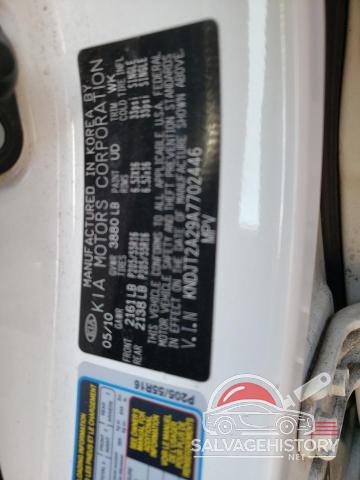 KNDJT2A29A7702446 2010 KIA SOUL photo no. 12