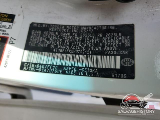 4T1BF1FK0HU792124 2017 TOYOTA CAMRY photo no. 12