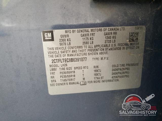 2CTFLTEC8B6391077 2011 GMC TERRAIN photo no. 13