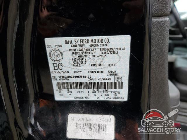1FMCU93799KB18172 2009 FORD ESCAPE photo no. 13
