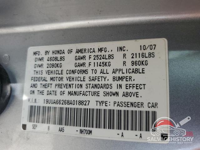 19UUA66268A018827 2008 ACURA TL photo no. 12