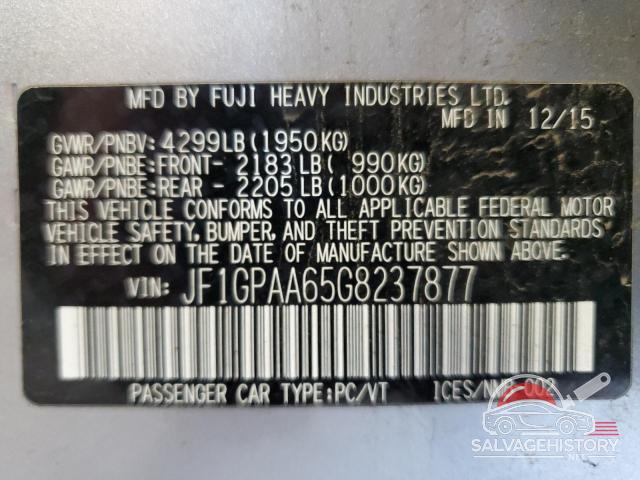 JF1GPAA65G8237877 2016 SUBARU IMPREZA photo no. 12