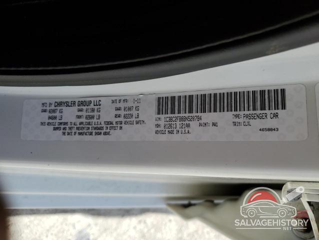 1C3BC2FB8BN520784 2011 CHRYSLER 200 photo no. 12