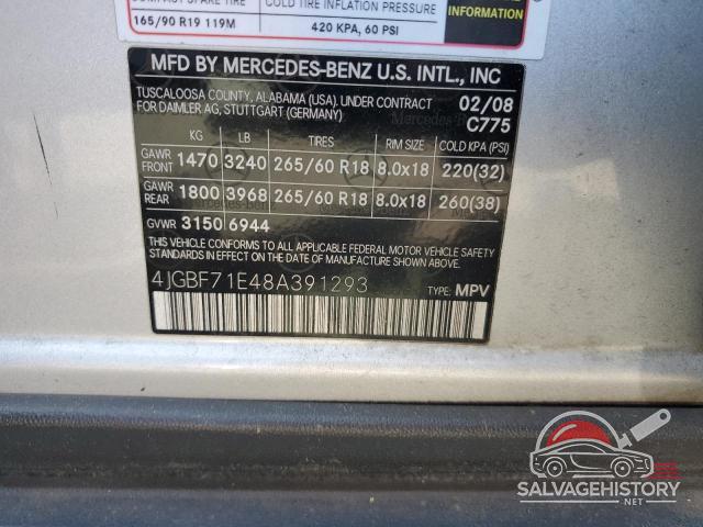 4JGBF71E48A391293 2008 MERCEDES-BENZ GL-CLASS photo no. 13