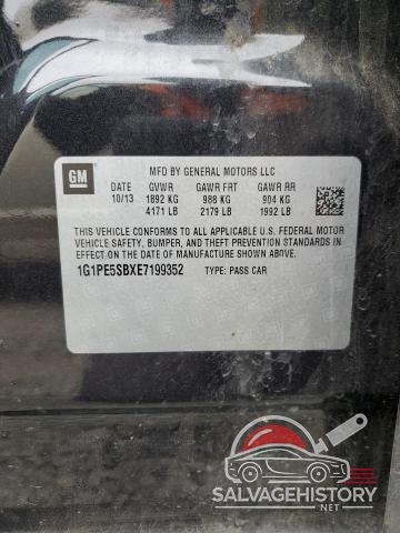 1G1PE5SBXE7199352 2014 CHEVROLET CRUZE photo no. 12