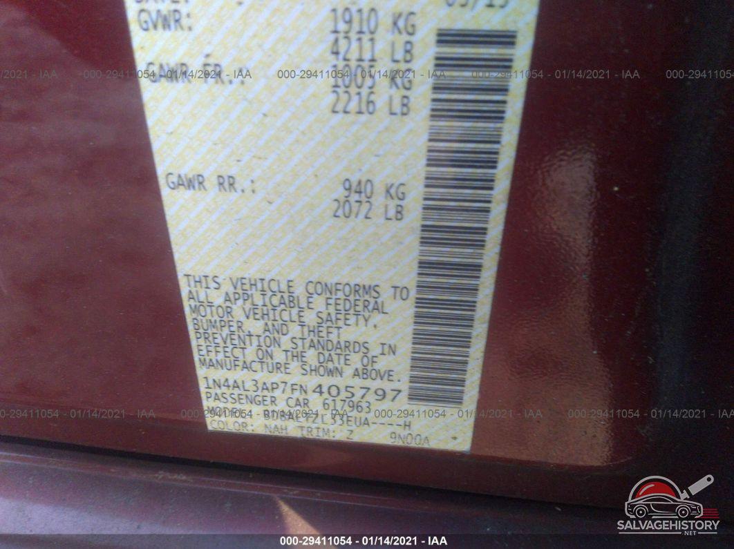 1N4AL3AP7FN405797 2015 NISSAN ALTIMA photo no. 9