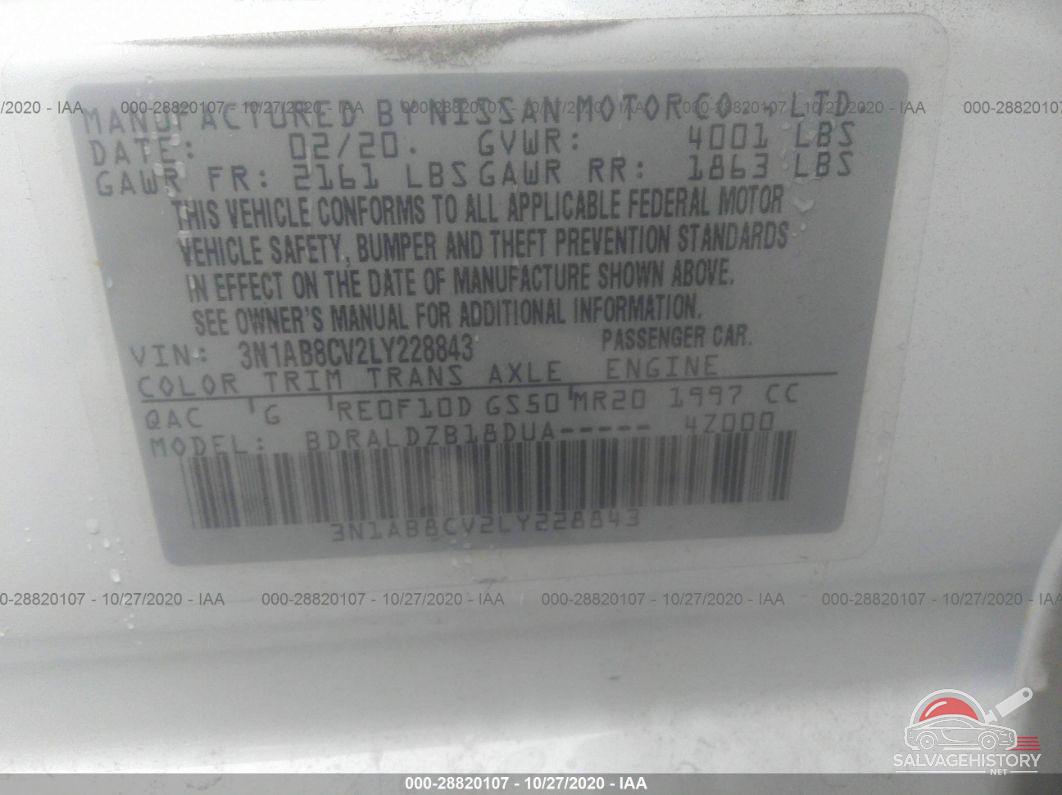 3N1AB8CV2LY228843 2020 NISSAN SENTRA photo no. 9