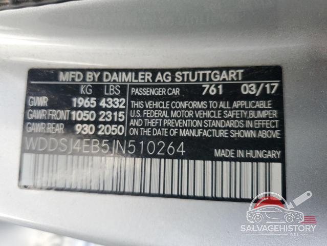 WDDSJ4EB5JN510264 2018 MERCEDES-BENZ CLA-CLASS photo no. 12