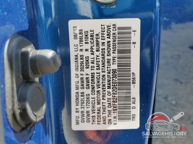 19XFB2F82DE073090 2013 HONDA CIVIC photo no. 12