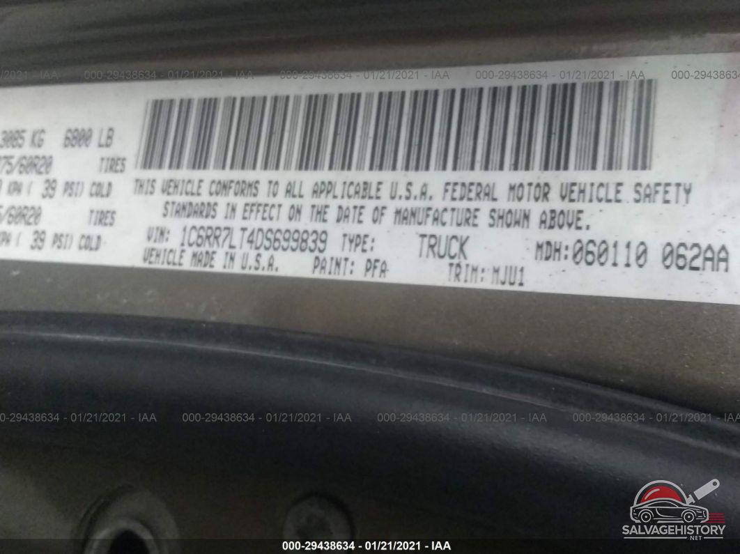 1C6RR7LT4DS699839 2013 RAM 1500 photo no. 9