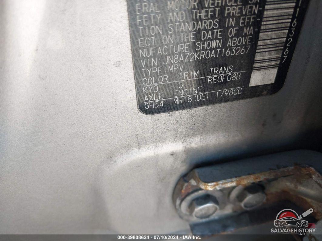 JN8AZ2KR0AT163267 2010 NISSAN CUBE photo no. 9
