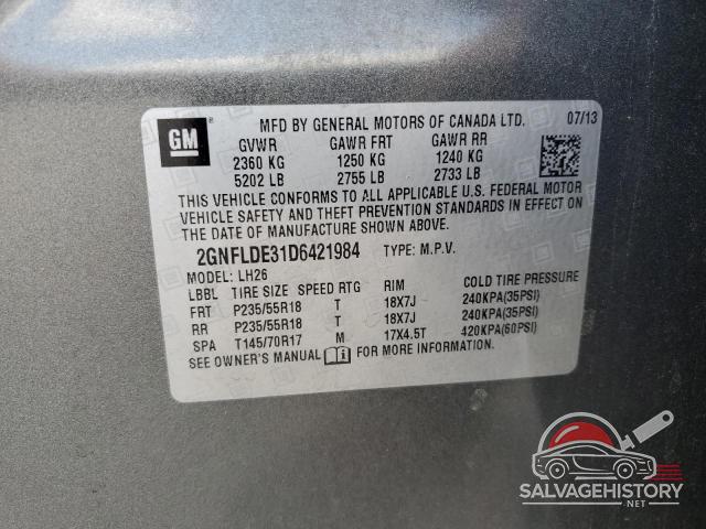 2GNFLDE31D6421984 2013 CHEVROLET EQUINOX photo no. 13