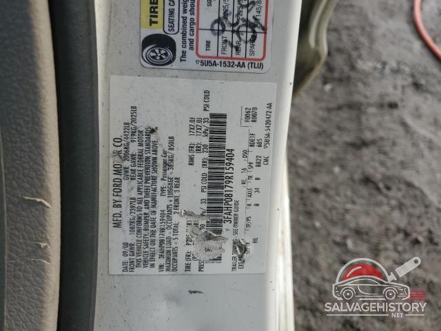 3FAHP08179R159404 2009 FORD FUSION photo no. 12