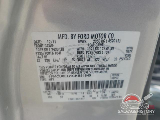 1FMCU0EG1CKB51845 2012 FORD ESCAPE photo no. 13