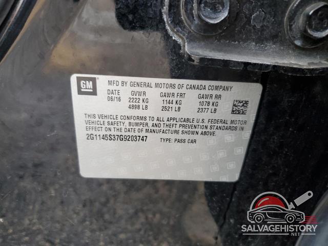 2G1145S37G9203747 2016 CHEVROLET IMPALA photo no. 12