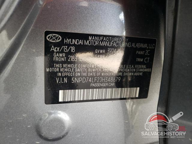 5NPD74LF2JH348679 2018 HYUNDAI ELANTRA photo no. 13
