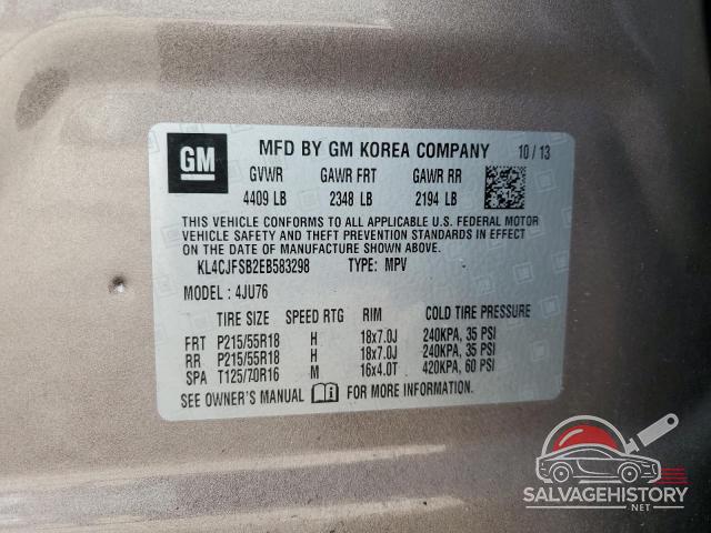 KL4CJFSB2EB583298 2014 BUICK ENCORE photo no. 12