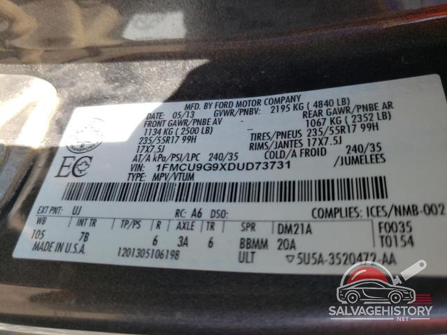 1FMCU9G9XDUD73731 2013 FORD ESCAPE photo no. 12
