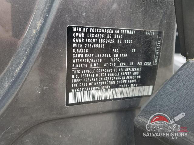 WVGAV7AX6GW615763 2016 VOLKSWAGEN TIGUAN photo no. 13