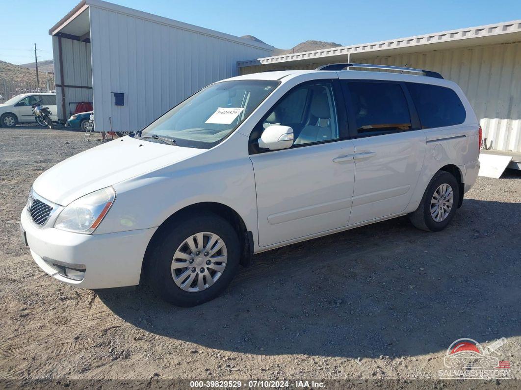 KNDMG4C70E6549067 2014 KIA SEDONA photo no. 2