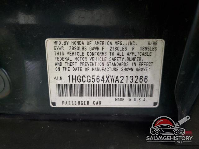 1HGCG564XWA213266 1998 HONDA ACCORD photo no. 12