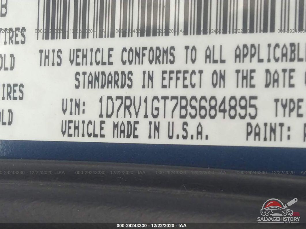 1D7RV1GT7BS684895 2011 RAM 1500 photo no. 9