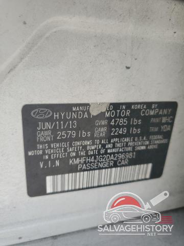 KMHFH4JG2DA296981 2013 HYUNDAI AZERA photo no. 12