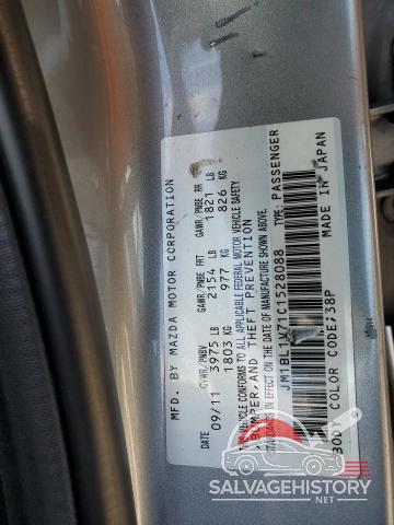 JM1BL1V71C1528088 2012 MAZDA 3 photo no. 12