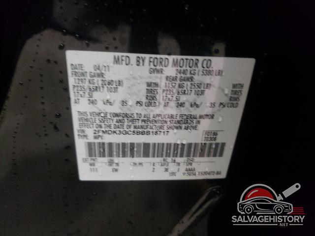 2FMDK3GC5BBB18717 2011 FORD EDGE photo no. 13
