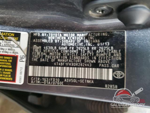 4T4BF1FK8DR282443 2013 TOYOTA CAMRY photo no. 12