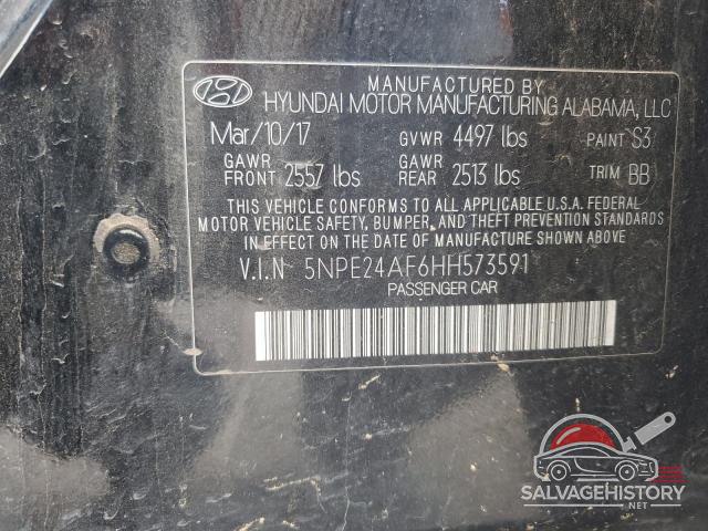 5NPE24AF6HH573591 2017 HYUNDAI SONATA photo no. 12